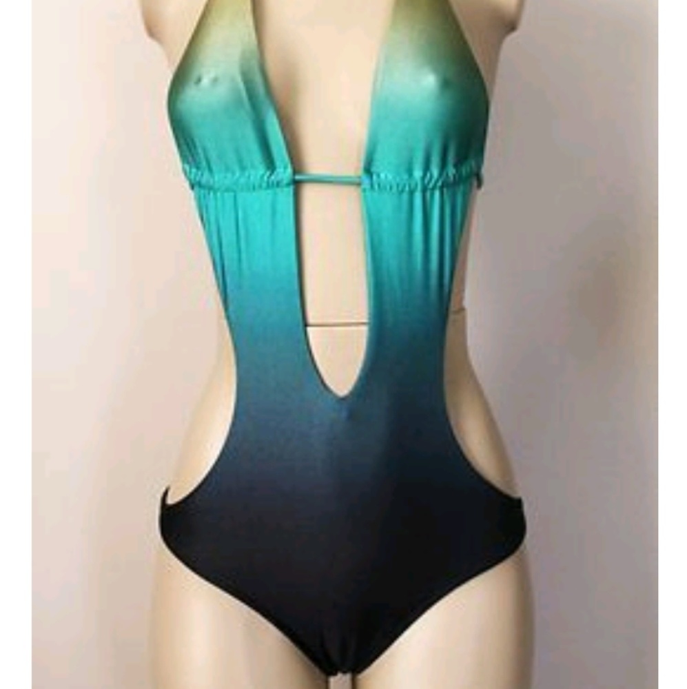 VICTORIA'S SECRET • green gold ombre one piece